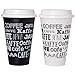Aladdin 4 Reusable To-Go Cups Fresh Coffee White