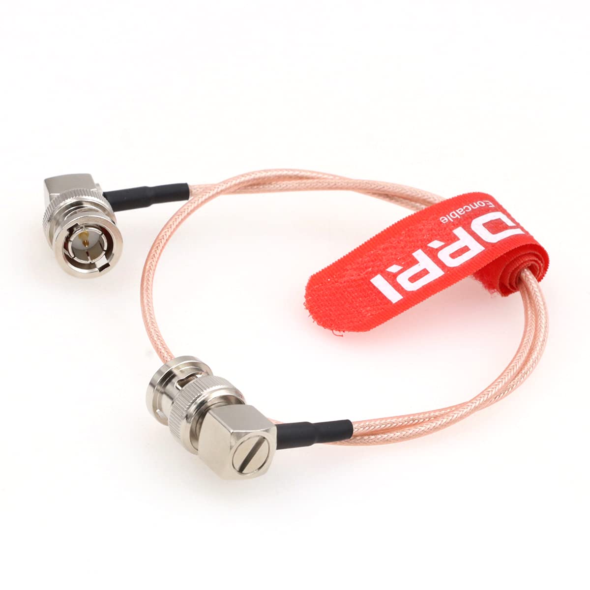 DRRI Right Angle BNC Male to BNC Male 75 ohm HD 3G SDI Coaxial Cable for Ursa Mini and Small HD Monitor (30CM/ 12")