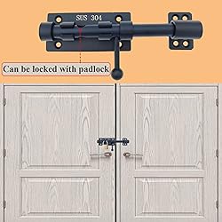 6in Slide Bolt Gate Latch 304 Stainless Steel