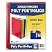 C-Line Two-Pocket Heavyweight Poly Portfolio Folder, 3-Hole Punch, 11 X 8.5, Assorted, 10/Pack