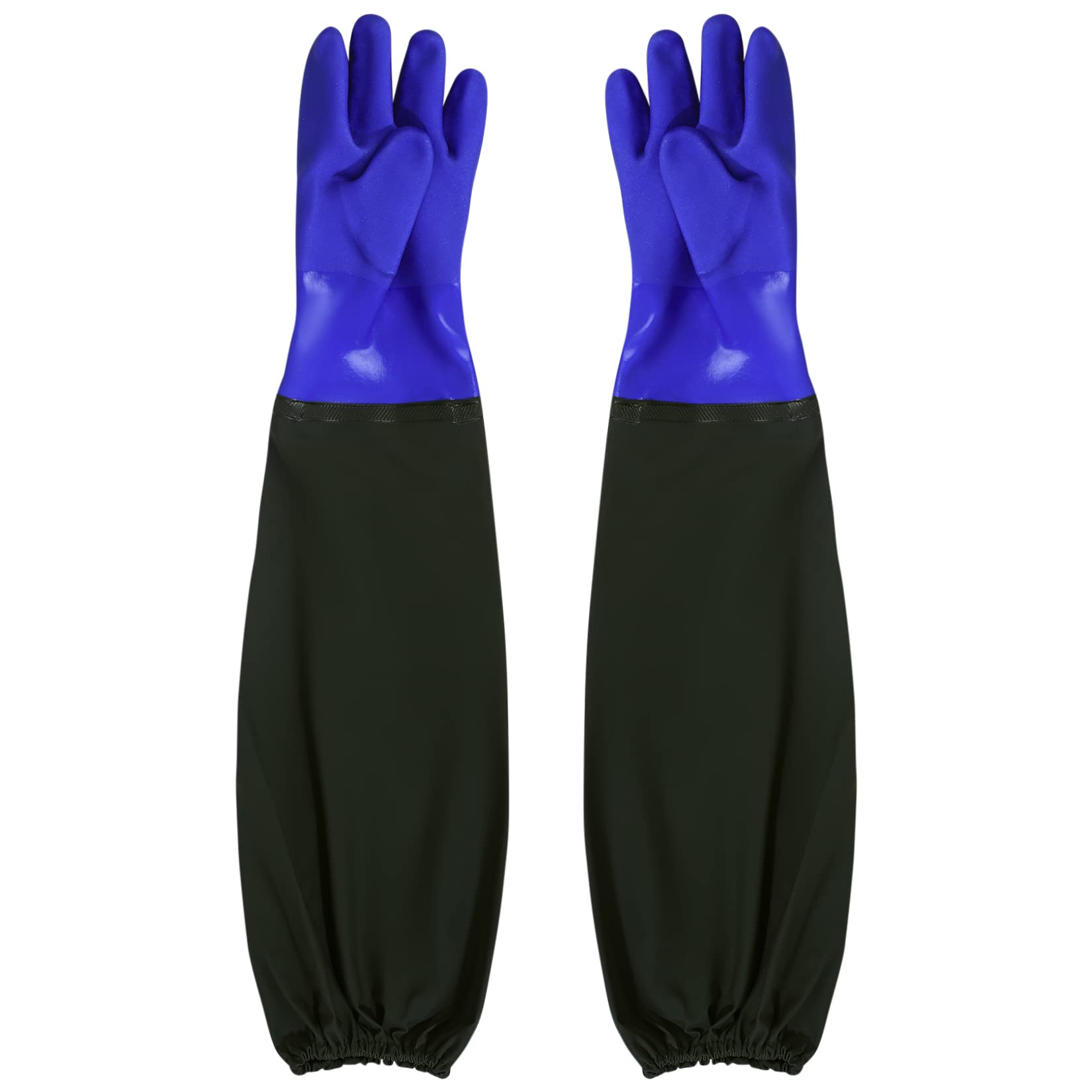 YiPHomn Pond Cleaning Gloves, Extra Long Sleeve Safety Work Gloves, Waterproof Oilproof Rubber Full Arm Aquarium Gardening Gloves, Drain Cleaning Gloves, for Men Women