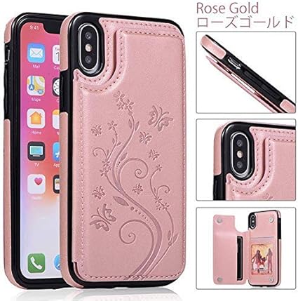Amazon Co Jp ローズゴールド Iphone11 ケース 全機種対応 手帳 おしゃれ カード Iphoneケース 手帳型 かわいい スマホケース カード収納 手帳型ケース アイフォン シンプル スリム 薄型 背面収納 耐衝撃 ベルトなし カバー レンズ保護 カメラ保護 落下防止 携帯 ケース