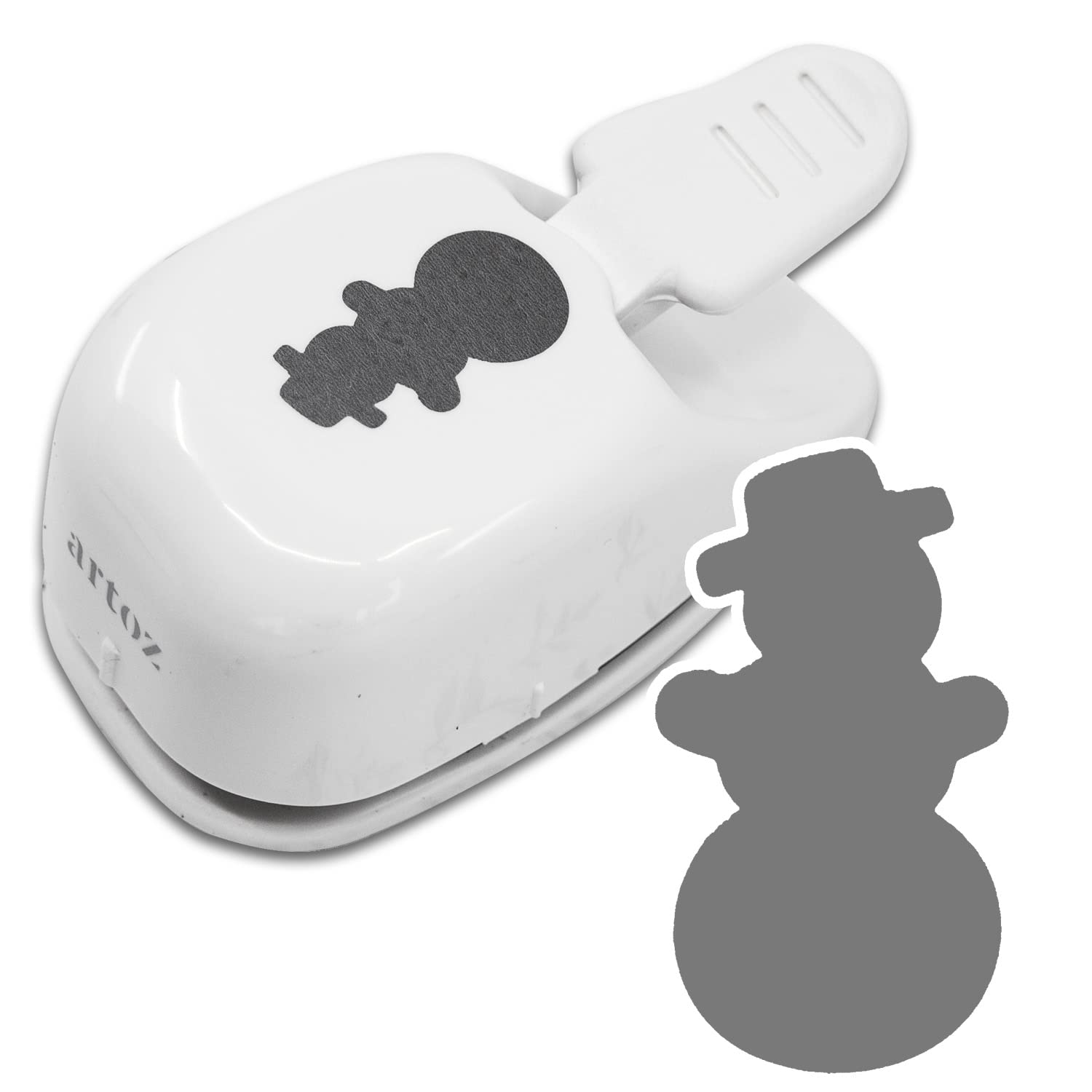 Punch - Snowman, 3.1 cm - paper punch, hole punch, motif punch for Christmas and Advent, for invitations, menu cards and decoration, suitable up to 220 g/m²