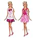 Barwa Lot 22 = 12 PCS Fashion Dresses Outfits Clothes Summer Dress and 10 Pairs Shoes for Barbie Dolls