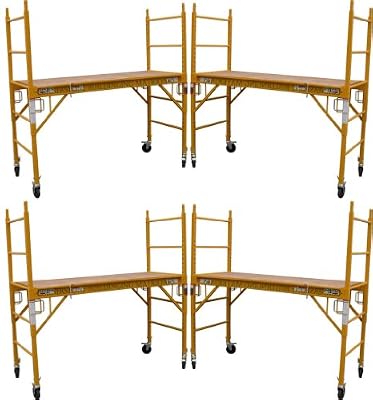 4 Set of 6 feet Multi Purpose Scaffold Rolling Tower Baker-Style Scaffold with U Lock