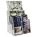 Clear-Ad - Acrylic Rack Card Literature Display Holder - Plastic 3 Tier 6 Pocket Brochure Organizer - Desktop or Wall Mount Leaflet Rack - Tabletop Multiple Pamphlet Stand - LHF-S83 (Pack of 1)