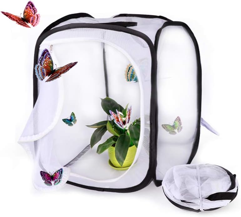 Jixista Insect Cage Mesh Portable Butterfly Insect Habitat Cage