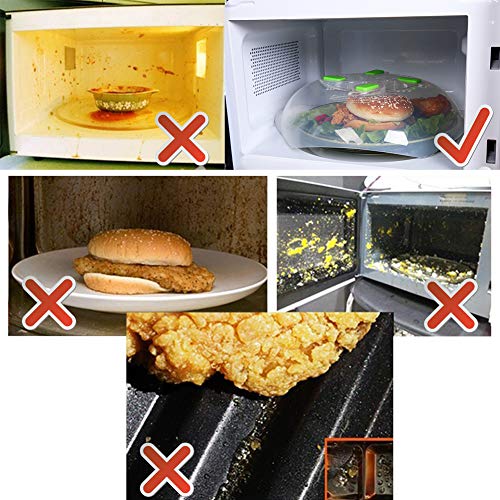 Microwave plate cover, Second Generation, prevent food splatter cover, product -Magnetic adsorption function. safe convenient with steam vent, Food-grade PP