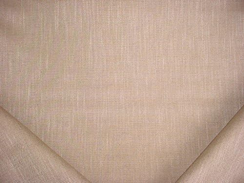 323RT12 - Barley / Soft Brown Basketweave Designer Linen / Viscose Upholstery Drapery Fabric - By the Yard
