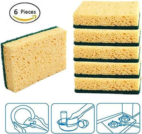 Seroda Multi-Use Heavy Duty Scrub Sponge Kitchen Scrub Sponge of 6 Count