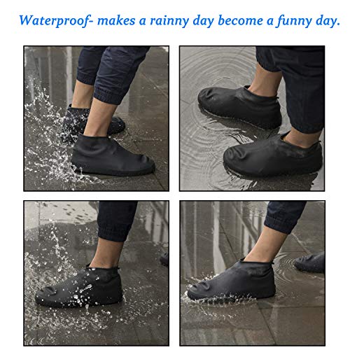 image for Whaline Silicone Shoe Covers, Waterproof Rubber Shoe Protector Reusabl