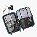 Travel Packing Cubes, VAGREEZ Lightweight Luggage Organizers Bags Set for Carry on Suitcase(Black)