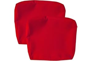 CINNAMONEE Outdoor Cushions Covers, Patio Cushion Covers for Outdoor Furniture Waterproof Outside Seat Slipcovers Replacement Chair Cushion Covers for Sofa, Wicker Chair(24x24x4,2 Pack, Red)