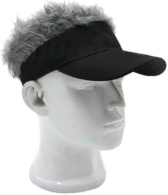 Men's Men's Funny Peaked Cap Wig Young Fashion with Knit Decoration