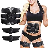 TENGWAN ABS Stimulator, Abdominal Toning Belt, Muscle Toner, Portable Muscle Trainer,Body Muscle Fitness Trainer 6 Modes & 10 Levels Simple Operation for Abdomen/Arm/Leg Training Men and Women