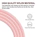 Youer Lightning Cable 3Pack 10FT Nylon Braided Certified iPhone Cable USB Cord Charging Charger for Apple iPhone X, 8, 7, 7 Plus, 6, 6s, 6+, 5, 5c, 5s, SE, iPad, iPod Nano, iPod Touch (Pink)