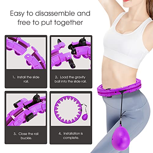 Smart Weighted Hoola Hoop 24 Sections Detachable Weight Loss Massage