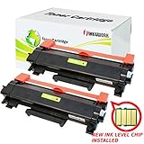 2 Pack INK4WORK (WITH CHIP) High Yield Compatible for Brother TN-760 TN730 TN760 HLL2395DW Toner Cartridge for Brother HL-L2350dw HL-L2370dw MFC-L2710dw DCP-L2550dw MFC-L2750dw HL2390DW printers