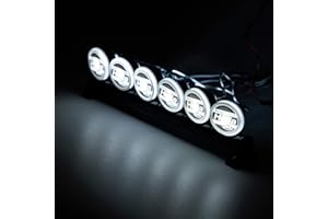QUPA AM STORE 6 Led Lights Roof Lamp Multi-Function Spot Light Bar for 1/10 SCX10 II TRX TRX-4 TRX-6 RC Crawler Car