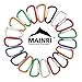 MAINRI 30 pcs Carabiner Clip Keychain Small Caribeaner Clip Keys Chain