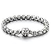 Stainless Steel Ladies Link Chain Bracelet Polished with Cubic Zirconia