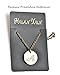 HUAN XUN Stainless Steel Handwritting Initial Round Disc Necklace E