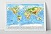 Wonderful Maps Scratch Off World Map with Country Flags, US States, Australian States and Canadian Provinces On Ocean Blue Background. Deluxe Large Detailed Premium World Scratch Map Poster.