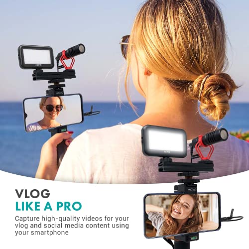 Movo Smartphone Video Kit with Shotgun Mic, Mobile Phone Grip, Mini