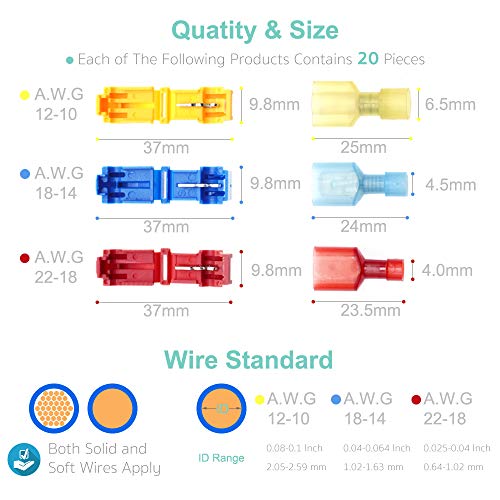 4 QTEATAK+Electrical+Connectors+Self+Stripping+Disconnect