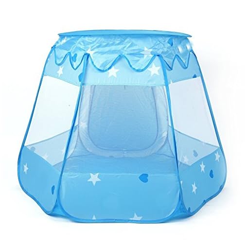 Princess Play Tent, portable develop intelligence energetic consumption Ball Pool Indoor Outdoor Teepee-blue - Image 4