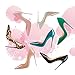 VOCOSI Women's Zsie High Heels,Pointed toe Patent Pumps Shoes Print Heels 4.7 inches Dress Shoes US 5.5-15