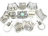 12pcs Unique Styles Scarf Jewelry Alloy Slide Pendant Scarf Accessory 2 to 5 Days
