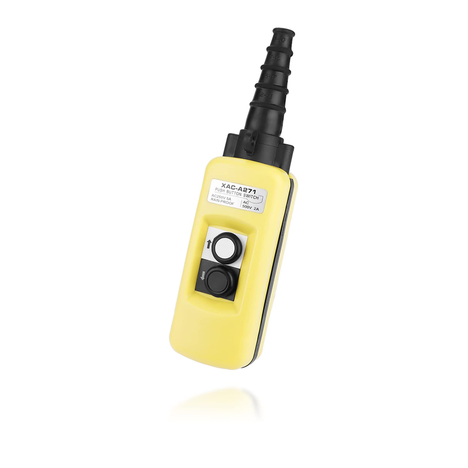 Crane Pendant Hoist Push Button Switch Industrial Remote Control Up-Down Control Station,Crane Chain Hoist Push Button Switch, Lifting Pendant Controller 2 Buttons XAC-A271 for Hoist And Crane