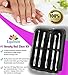 Equinox 5-Piece Cuticle Pushers & Cleaners Kit - Professional Manicure & Pedicure Nail Care & Treatment - Perfect for Shaping and Cleaning all Nails - Leather Traveler's Organizer Case