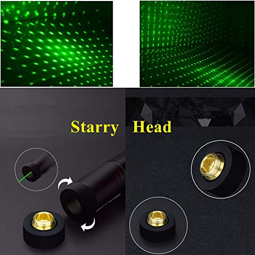 Aluvor Green Light Pointer, Rechargeable High Power Visible Beam with Adjustable Focus for Outdoor Hunting Hiking Camping (Green) - Thumbnail 3