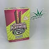 Double Platinum Wraps 2x Tropical Twista Flavor Box of 25 Packs - Limited Edition Kush Sticker