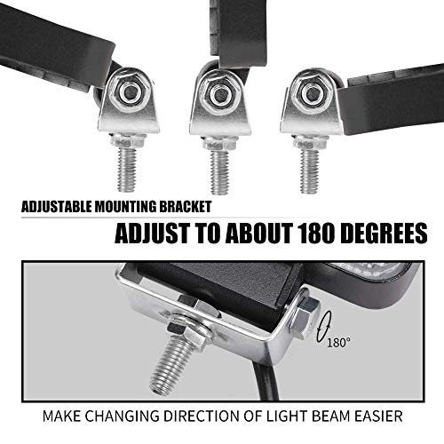 LED work light, LED off-road auxiliary headlight 12V 24V headlight IP67 waterproof reversing light for tractors car excavator SUV, UTV, ATV