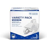 Rite Aid First Aid Gauze Pads, Variety Pack - Includes 25 Assorted Gauze Pads &amp; Tape | Sterile Gauze Pads | First Aid Kit | Wound Care Supplies