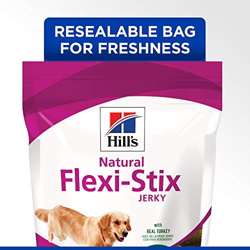 HILL’S NATURAL FLEXI-STIX JERKY, ALL LIFE STAGES, GREAT TASTE, DOG TREATS, TURKEY, 7.1 OZ BAG