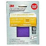 3M SandBlaster 99662ES 180-Grit Palm Sander Sheets, 10-Pack
