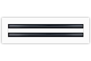 BUILDMART - 14x4 Modern AC Vent Cover - Decorative White Air Vent - Standard Linear Slot Diffuser - Register Grille for Ceiling, Walls & Floors - Texas Buildmart