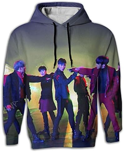 Unisex 3D Printed Hoodies Monsta X Wallpapers Pockets Hoodie Sweatshirts Plus Velvet Simple For Mens Womens