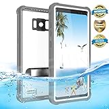 Samsung Galaxy S8 Waterproof Case, Effun IP68 Certified Waterproof Underwater Cover Dustproof Snowproof Shockproof Case with Kick Stand, PH Test Paper and Floating Strap for Samsung S8 (5.8inch) White