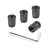 Gasedin 4 PCS Locking Tire Valve Stem Caps, Anti
