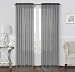 GoodGram 2 Pack: Ultra Luxurious High Thread Rod Pocket Sheer Voile Window Curtains Assorted Colors (Grey)