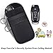 Car Key Fob RFID Signal Blocking Bag, Faraday Bag, Antitheft Car Key Pouch with Stainless Steel Hanging Ring