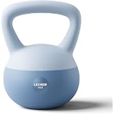 Lexipro Soft Kettlebell 10LB/15LB/20LB, Anti-Slip Wide Grip Kettlebells for Home Gym Strength Training, Cushioned Impact-Resistant Base kettlebells | Noise-reducing materials - for Women &amp; Men