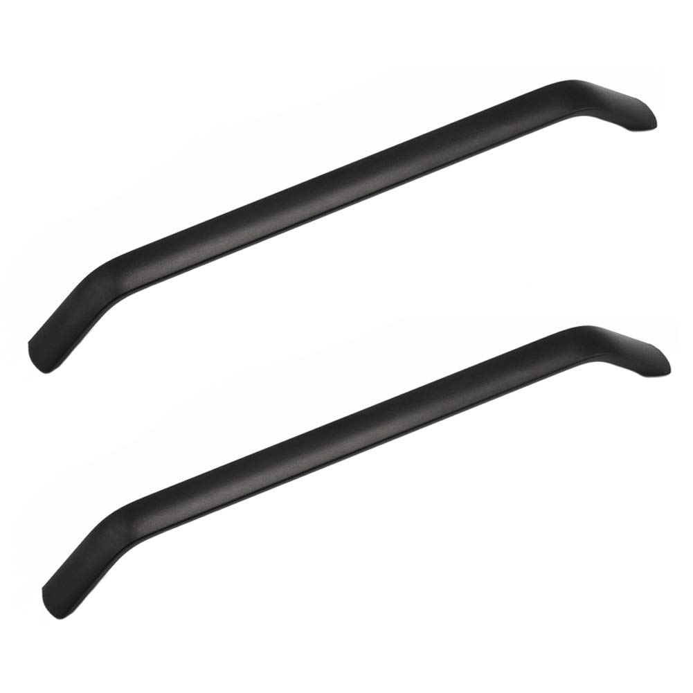 ANSIEDIO 2pcs Black Cupboard Handles Drawer Handles Kitchen Cabinet Door Handles Aluminum Alloy Bow Pull Handle (Hole Spacing 192 mm)
