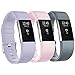 RedTaro Replacement Bands for Fitbit Charge 2 Small Large Lavendar Blush Pink Gray 3 Pack/Charge 2 Bands/Charge 2 Elastomer/Fitbit Charge 2 Bands