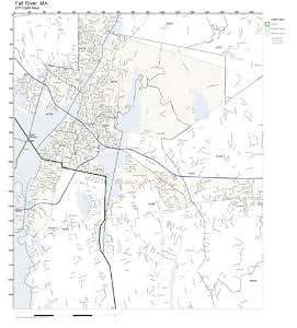 Amazon.com: ZIP Code Wall Map of Fall River, MA ZIP Code Map Laminated